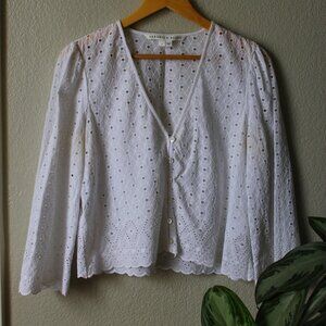 Eyelet Button Up- Veronica Beard